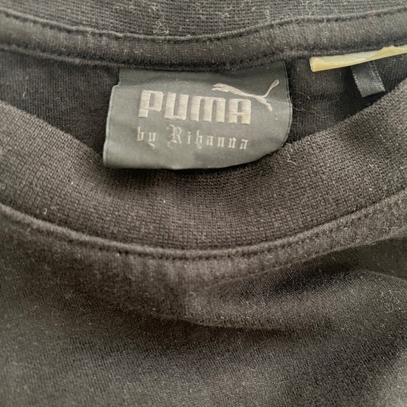 FENTY X PUMA Black Drawstring Graphic Oversized T-Shirt - Picture 4 of 4